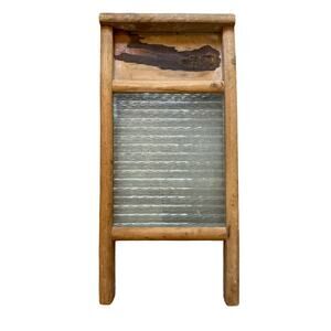 Columbus Washboard Co Wood & Embossed Glass Home Aide Lingerie Wash 18"